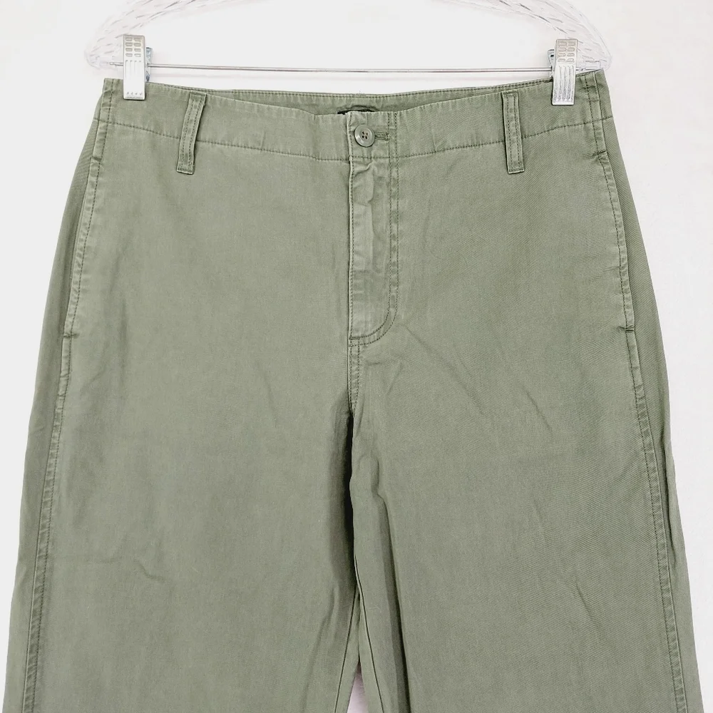 J. Crew Olive Green Straight Leg Trousers